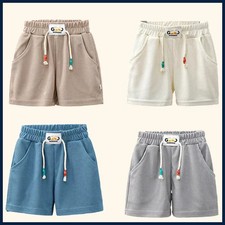 New Summer Boys Shorts Candy Color Beach Shorts for Kids Casual Elastic Waist