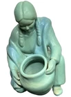Van Briggle Pottery Indian Maiden With Pot Signed LS