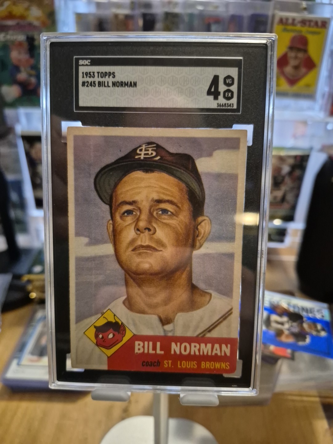 1953 Topps Set Break # 245 Bill Norman SGC 4