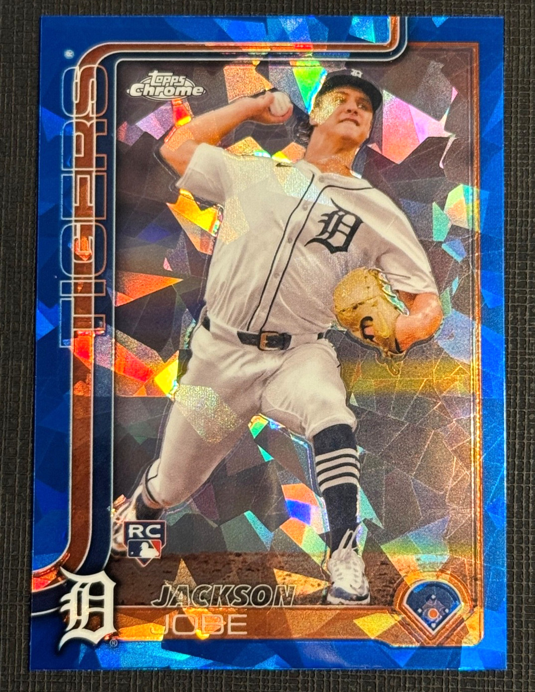 2025 Topps Chrome Sapphire Jackson Jobe #249 Detroit Tigers Base Rookie Rc Card
