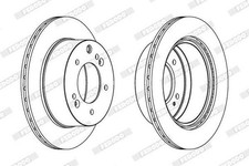 2x FERODO PREMIER Disque de frein Arrière pour KIA SORENTO I (JC) 315mm