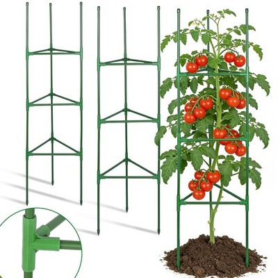 Sturdy Triangle Tomato Cage for Raised Garden Bed 3 Sets 45 Adjustable Garden