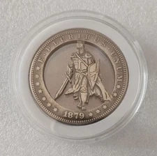 Hobo Cut Coin Silver Plated 38mm Decorative Coin Festive Gift #72505