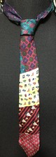 Hugo Boss Tie Vintage / Multi Color Patchwork RARE 