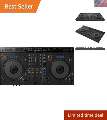 Large 4-Channel DJ Controller with Smart Groove Circuit for Perfect Mixing