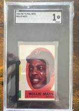 1963 Topps - Peel-Offs Willie Mays SGC 1