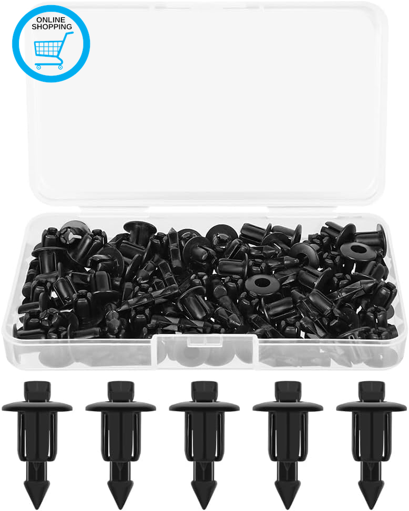 Plastic Rivet Fasteners, 60 PCS Car Body Retainer Clips Set, 6Mm Expansion Rivet