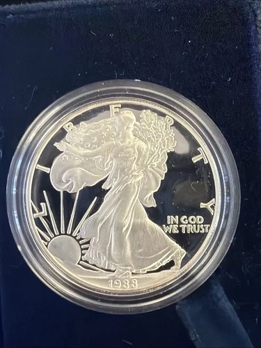 1988-S American Silver Eagle 1oz. - Proof / w/Box & COA / Beautiful -No Reserve!