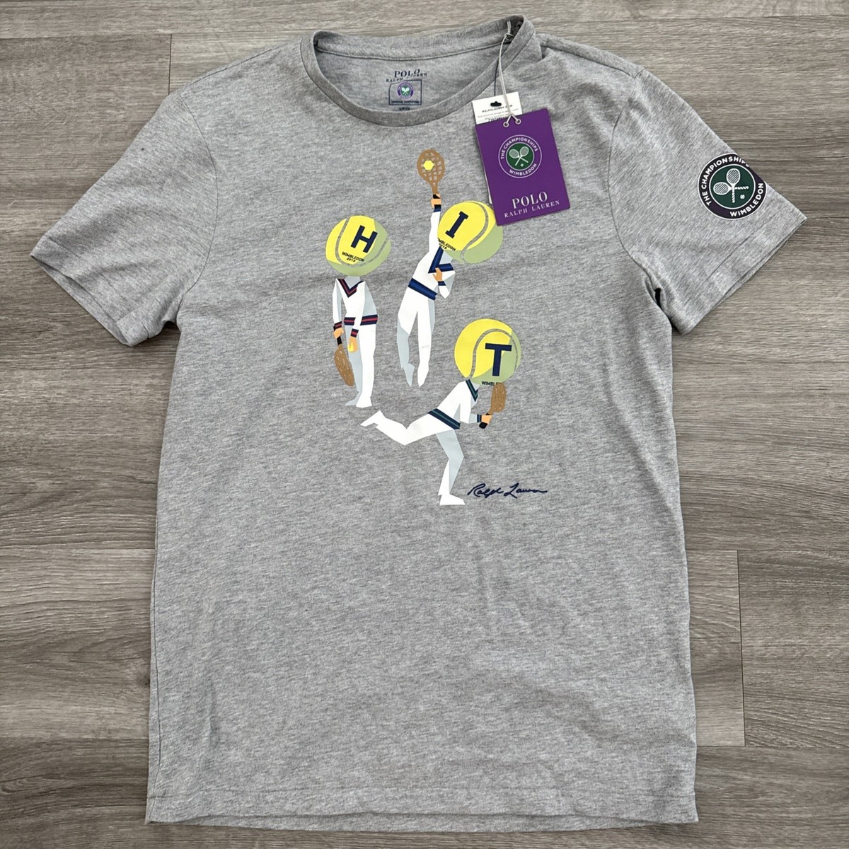 NWT Polo Ralph Lauren Wimbledon Tennis T-shirt Men's Size S Slim