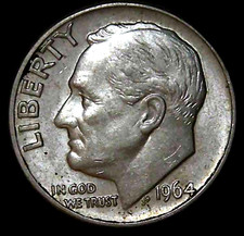 1964-D 10C Roosevelt Dime BU 90% Silver 26owt0302-3