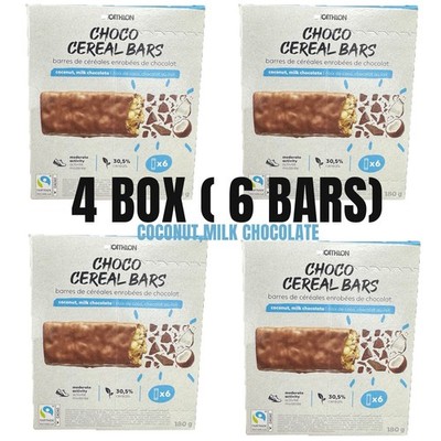 24 Coconut Cereal Bars (4 Boxes x 6 Bars)   Decathlon Choco Snack