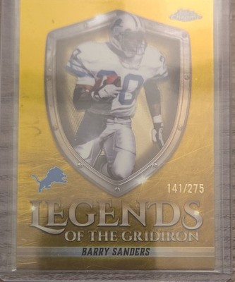 2025 Topps Chrome - Legends of the Gridiron Barry Sanders #LOG-11 Yellow...