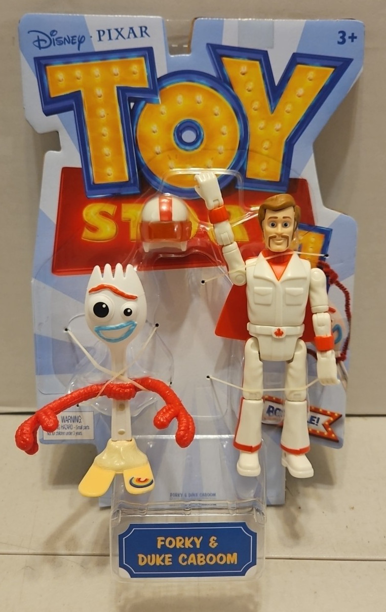 Disney Pixar Toy Story 4 FORKY & DUKE CABOOM Action Figures - New