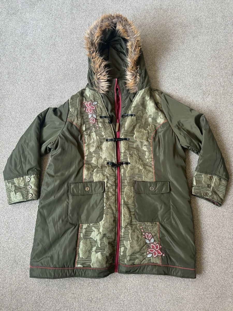 Joe Browns Jacquard Coat Joe Browns SizeUK 26 Quilted Long Winter