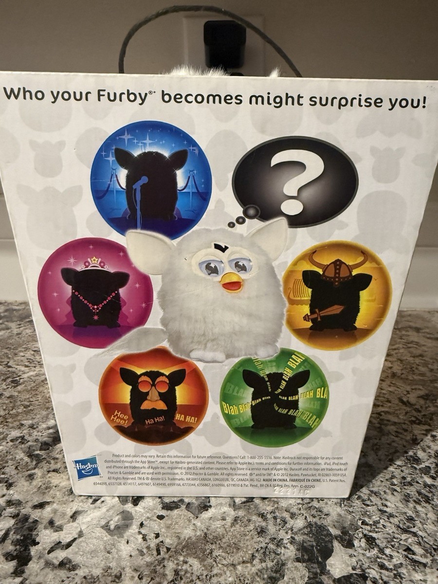 Rare White Yeti Furby 2012 Hasbro – Works, Boxed w/ Manual