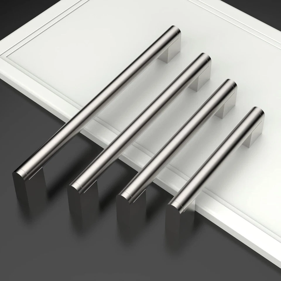 10 Pezzi Maniglie per Mobili Da Cucina Argento Maniglie Cucina Distanza Fori 224 - Immagine 3 di 4