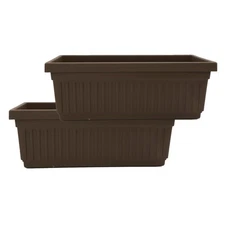 30 Inch Venetian Window Planter Box with Drainage Plug, Lightweight UV-Resist...