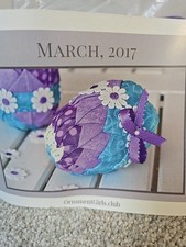 Ornament Girls Club Kit March 2017 17 Easter Egg Fabric Ornament - NO PATTERN