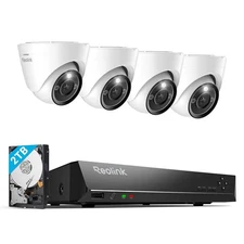 Reolink 8CH 2TB NVR 12MP Dome PoE Security Camera System Spotlight RLK8-1200D4-A