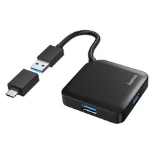 Hub Hama 00200116 USB 3.2 Gen1 Black