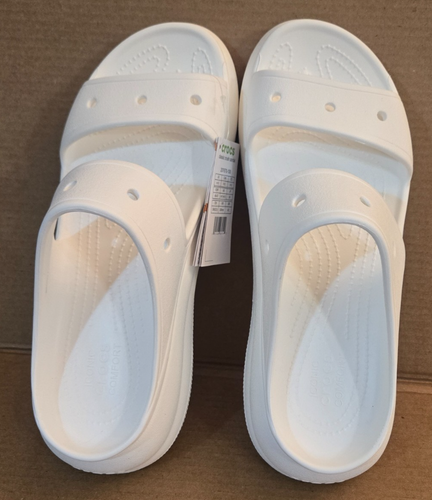 Crocs Classic Crush Sandal 13 Men/15 Women White 207670-100 - Picture 8 of 11