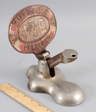 Antique BRUNHOFF Cast Iron Saloon Countertop Advertising Perfecto CIGAR CUTTER