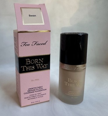 Too Faced BORN THIS WAY OIL-FREE Foundation   SWAN 1.0 fl oz NIB!