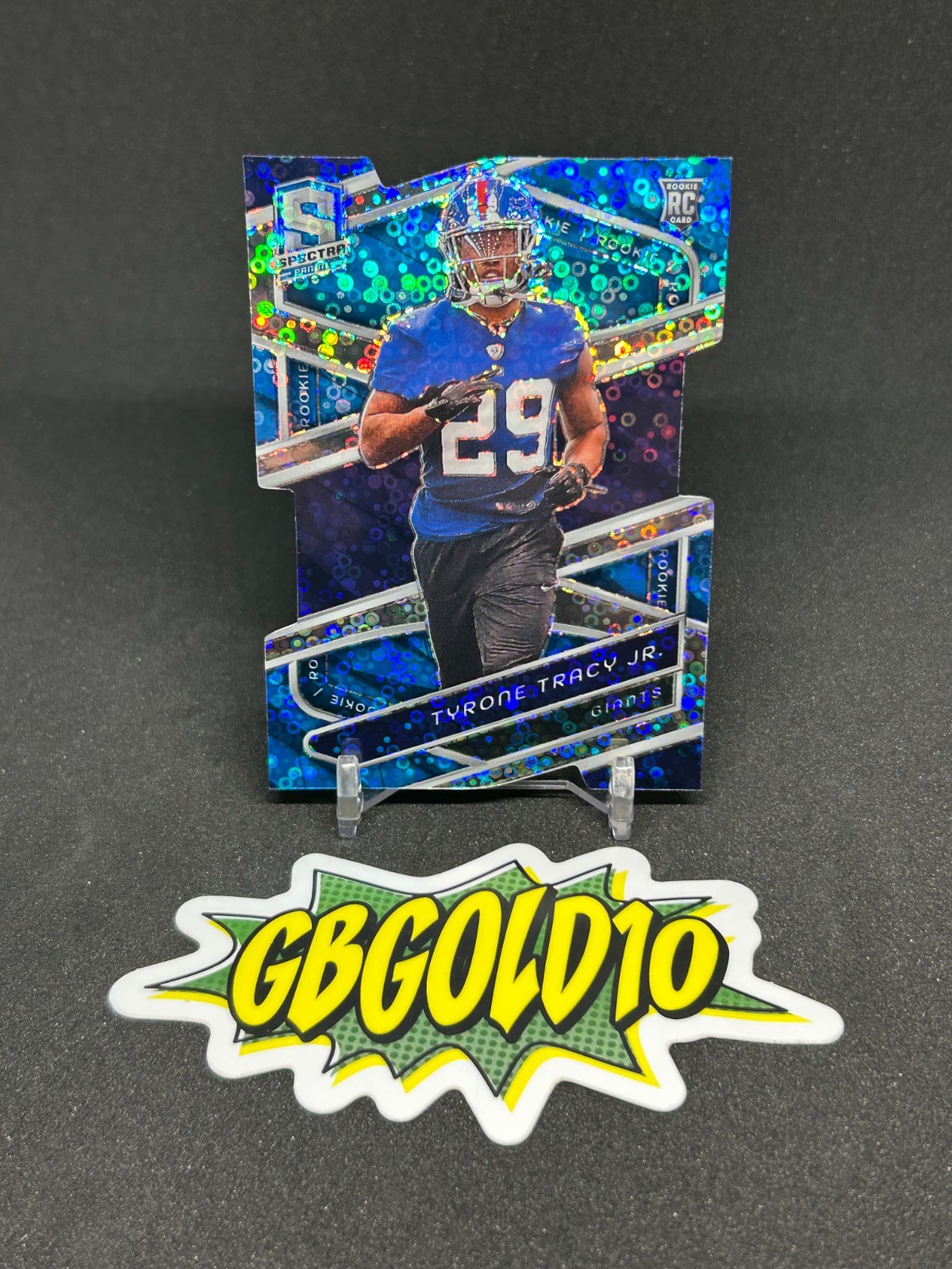 2024 Panini Spectra -Tyrone Tracy Jr. #180 Neon Blue Prizm Die-Cut /50 (RC)