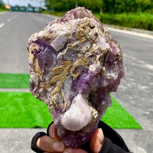 1.47LB Natural Transparent purple Fluorite Mineral Crystal Specimen/China - Picture 19 of 19