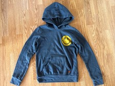 Aviator Nation Kids Hoodie Gray Smiley Face Size 10 Made USA