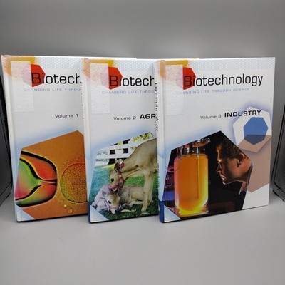 Biotechnology: Changing Life Through Science Hardcover Books 3 Volume Set 1 2 3