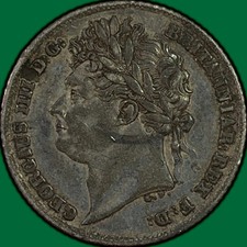 1824 Sixpence George IV Silver Great Britain Extremely Fine XF Coin #50803