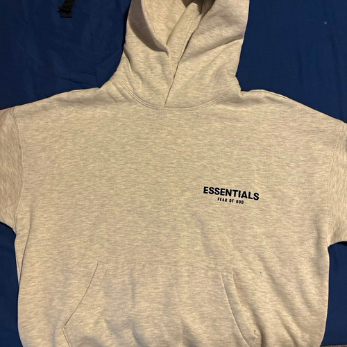 Essentials Fear of God Essentials Men’s Gray Pullover Hoodie M Logo Pockets
