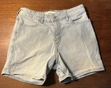 Abercrombie Kids Girls Dad Shorts 15/16 High Rise Jean Denim