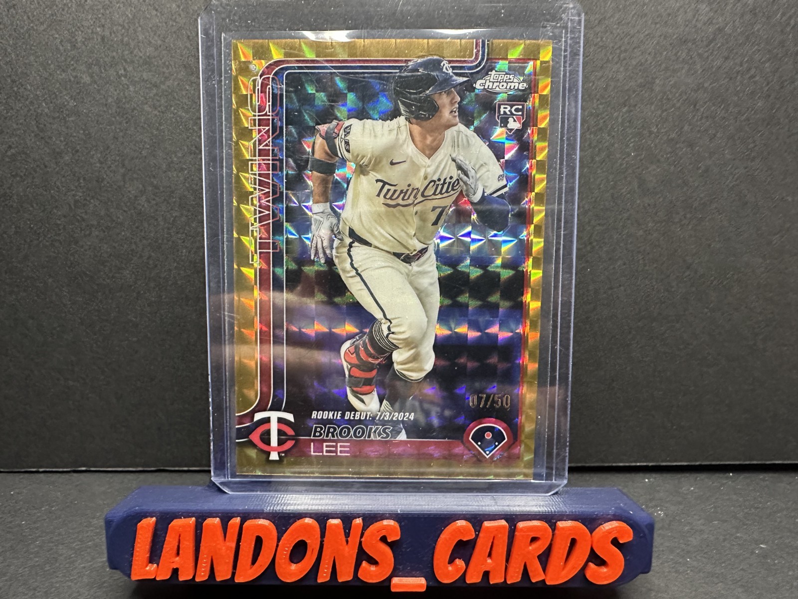 2025 Topps Chrome Update - Brooks Lee #USC6 Gold Geometric /50 (RC) Twins