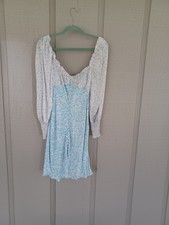 Rixo London Fara Floral Silk Mini Dress Size XS Feminine Ruffle Button Detail