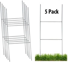 Sturdy Metal H Frame Wire Step Stakes for Yard Signs(10 x 30 inch)(Stakes Only)