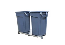 Dual Trash Can Dolly 1,500 lb. Capacity