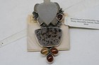 AMY KAHN RUSSELL AGATE DRUSY Turtles PENDANT BROOCH O1