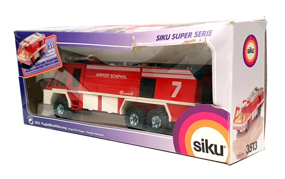 Siku 1/55 Scale Diecast 3513 - Rosenbauer Airport Fire Engine