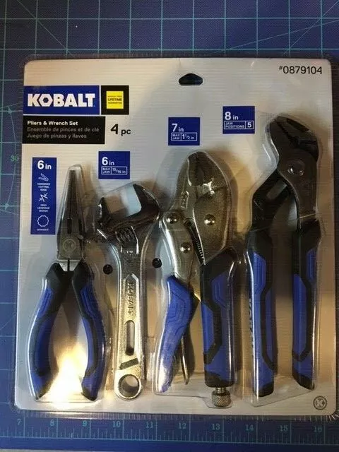 Kobalt 4 Pc Pliers Wrench Set 0879104 eBay