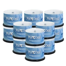 600 PC PlexDisc 16X 4.7 GB DVD-R Glossy White Inkjet Hub Printable Disc 632-514