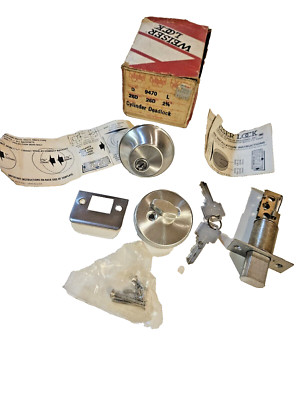 Weiser Locks 9470 L 2 3/8  Cylinder Deadlock With Keys brushed chrome