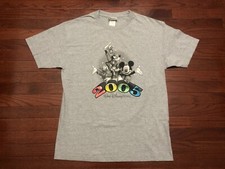 2005 WALT DISNEY WORLD T SHIRT MENS LARGE MICKEY MOUSE GOOFY DONALD DUCK e