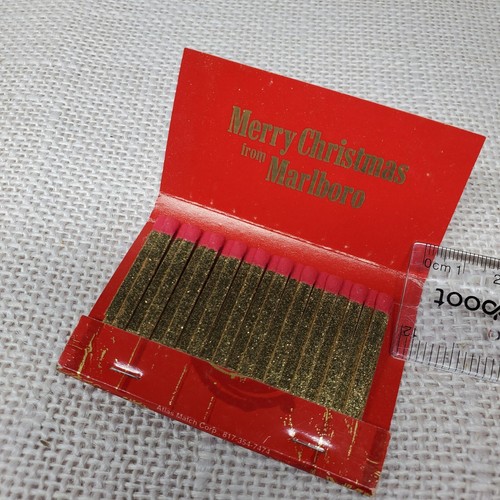 Vtg 1996 Merry Christmas From Marlboro Matchbook Full Unused Matches Memorabilia - Picture 3 of 7