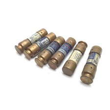 Lot of 6 Bussmann FRN-R-5 Fuse Dual Element Time Delay, Rating: 5A 250VAC 125VDC