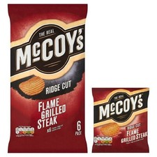 McCoy's Flame Grilled Steak Flavour Crisp 6 x 25g - NEW STOCK