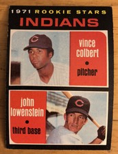 1971 Topps Indians Rookie Stars Vince Colbert & John Lowenstein #231 Low-Grade