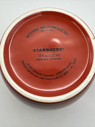 Tazza tazza sirena ceramica caffè rosso Starbucks 2020 festa 18 oz Natale - Foto 9 di 9