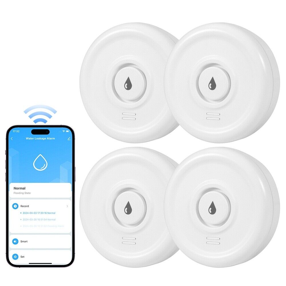 Smart Water Leak Sensor Detector APP Alarm WiFi Home Water Leak Detector 100dB